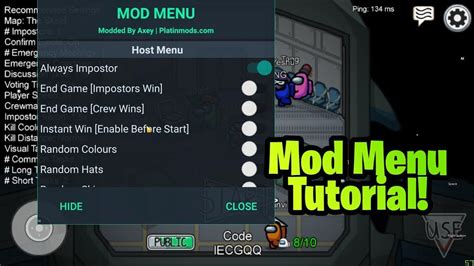 among us mod menu hacks