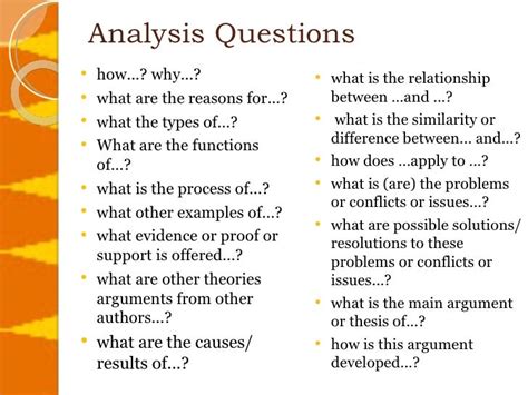 analysis questions examples
