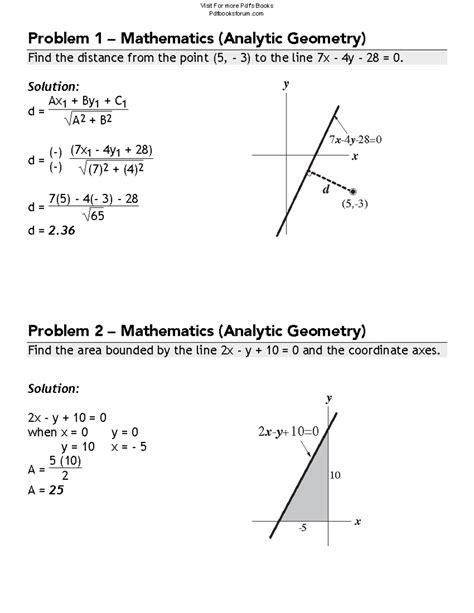 analytic geometry examples with solutions