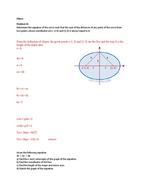 analytic geometry parabola problems with solutions pdf
