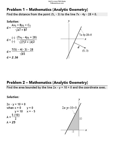 analytic geometry problems with solutions pdf grade 10