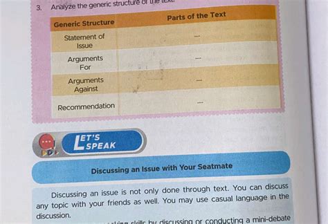 analyze the generic structure of the text above