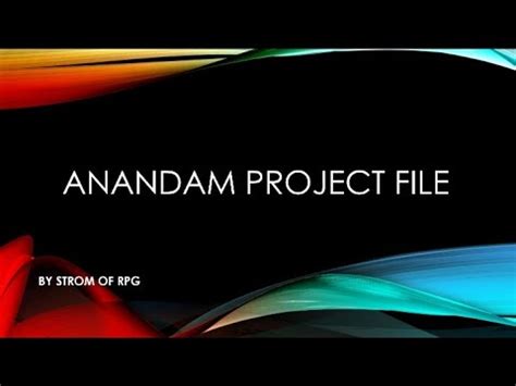 anandam project file example