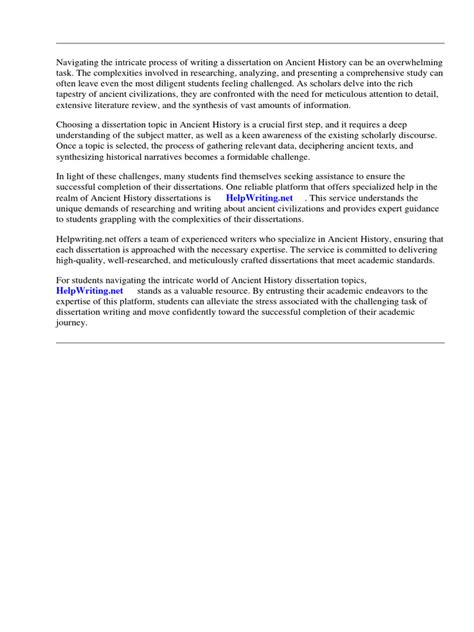 ancient history dissertation topics