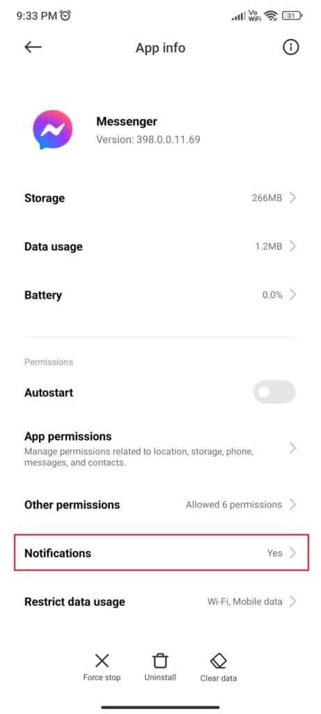 android 14 messenger notifications not working