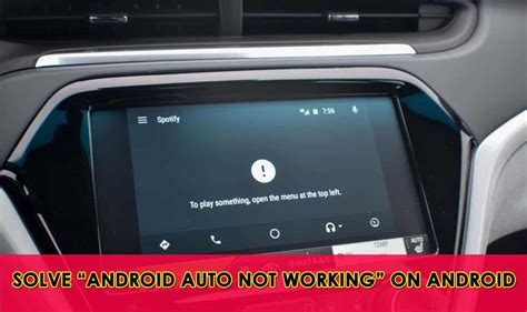 android auto in car not working