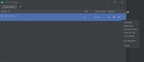 android emulator command line cold boot