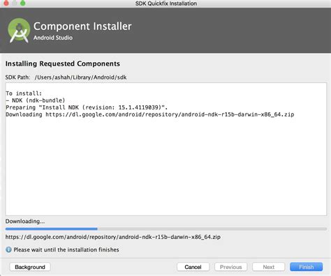 android sdk & ndk tools install failed validation failed