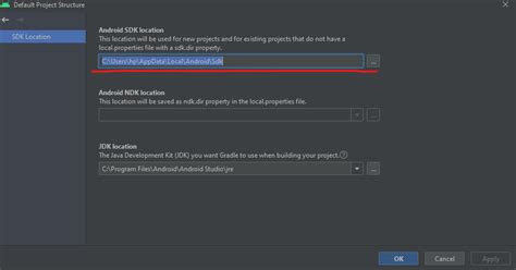 android sdk location not found