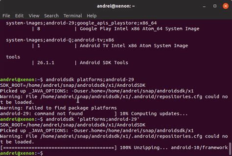 android sdk manager for linux