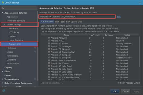 android sdk manager location