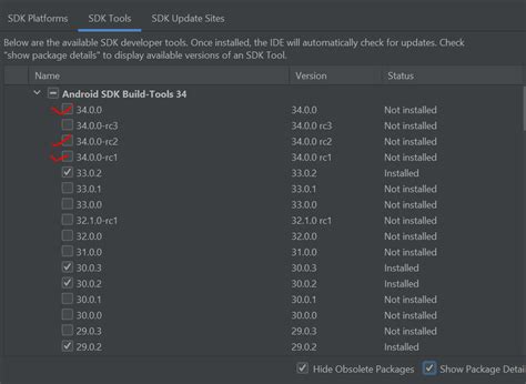 android sdk version 34.0 0