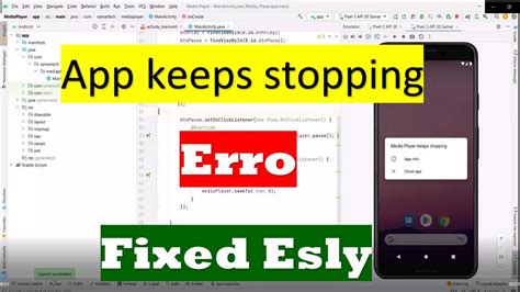 android studio application keeps stopping