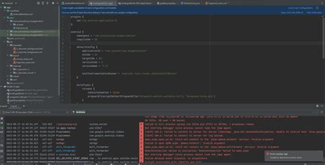 android studio error running app unable to determine activity name
