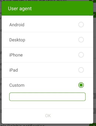 android user agent list
