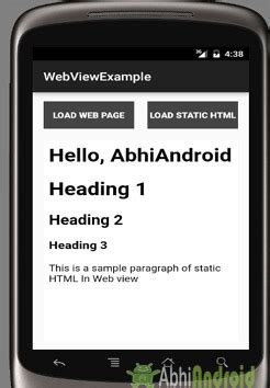 android webview example project