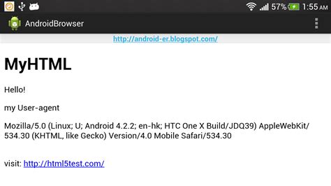 android webview user agent example