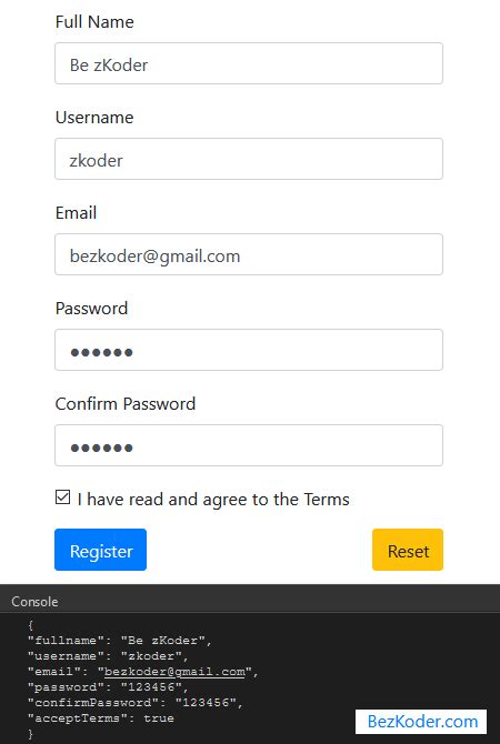 angular simple form submit example