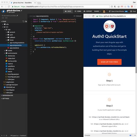 angular user profile page example stackblitz
