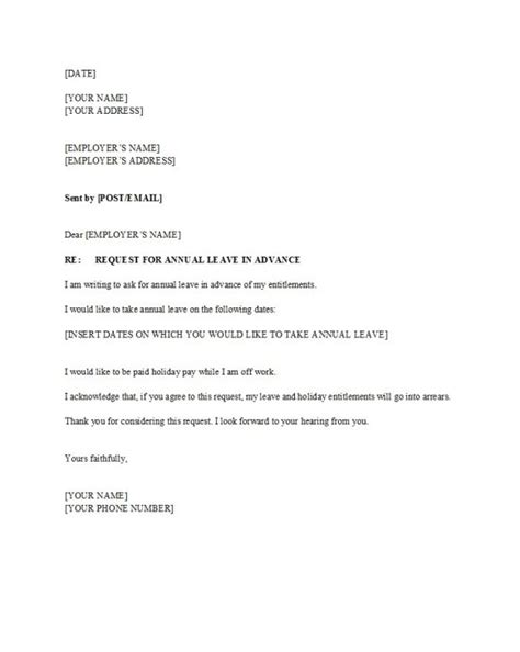 annual leave request email sample to boss