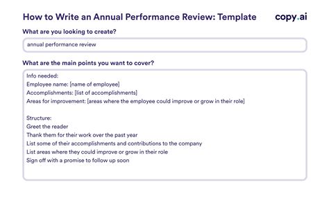 annual performance review answers examples