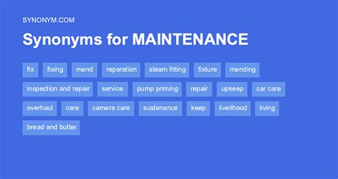 another word for maintenance work