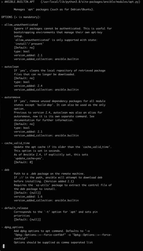 ansible doc command example