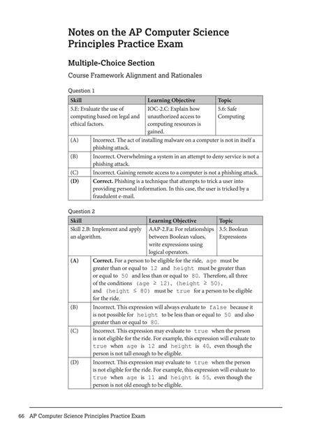 ap csp exam questions pdf