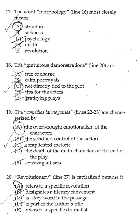 ap lang multiple choice examples