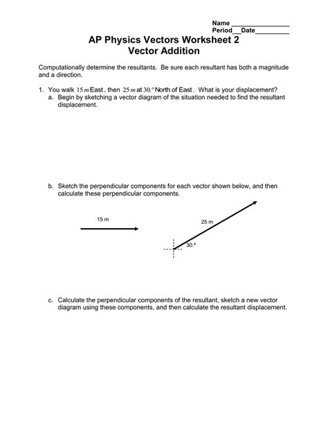 ap physics 1 vectors practice problems pdf
