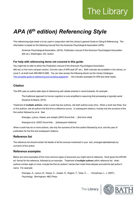 apa 6th edition reference format example