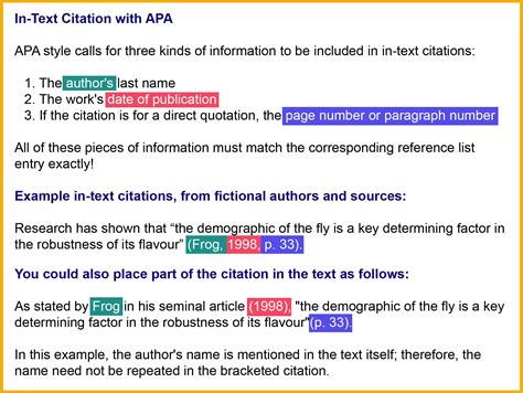 apa citation in text example with page number