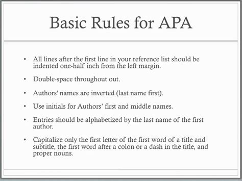 apa citation style rules