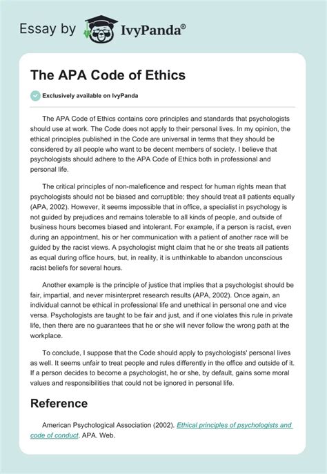 apa ethics code examples