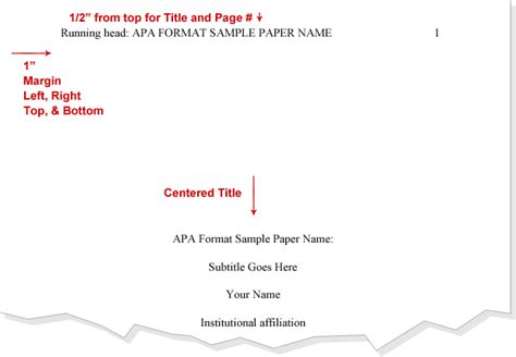 apa format example first page