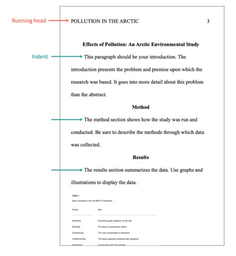 apa paper format examples
