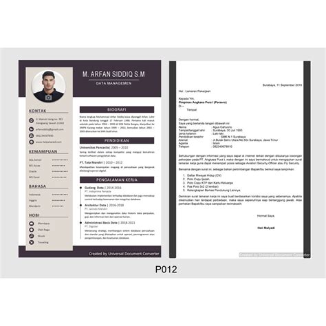 apa perbedaan surat lamaran pekerjaan dengan cv