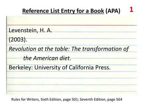 apa style reference list entry for a book