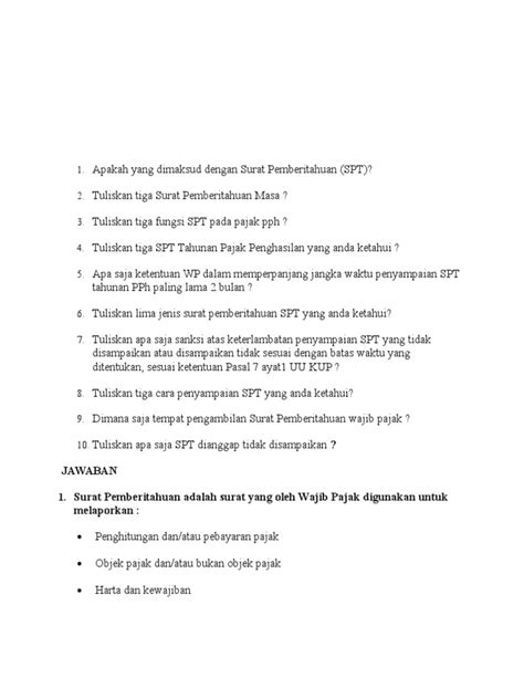 apakah yang dimaksud dengan surat pemberitahuan tahunan