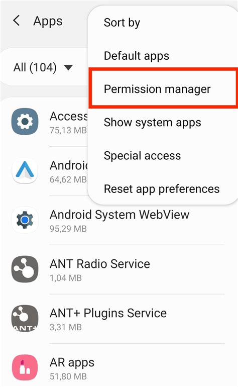 app permission