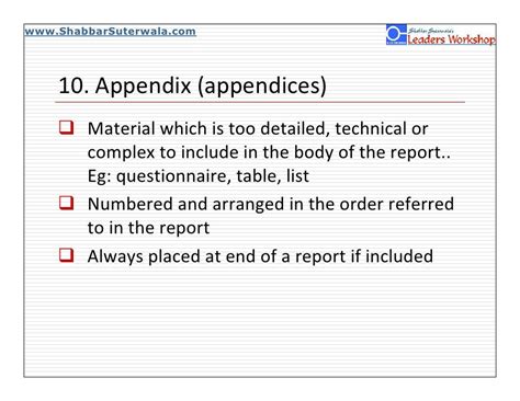 appendix technical definition