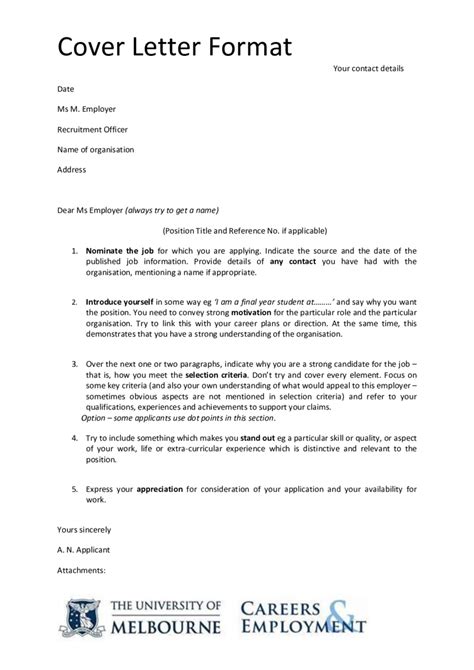 application letter format in word