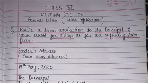 application topics for class 6