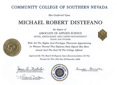 applied science degree examples