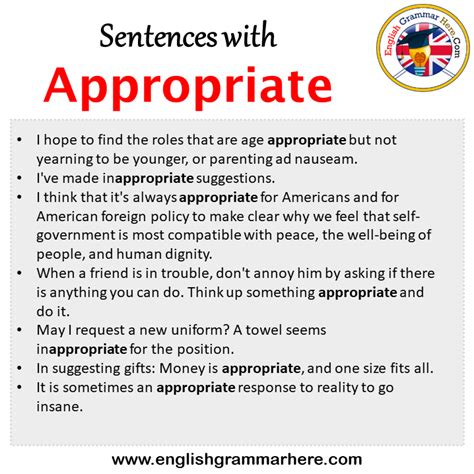 appropriate meaning in english with example sentence