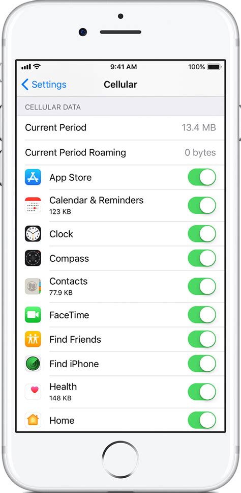 apps using cellular data iphone