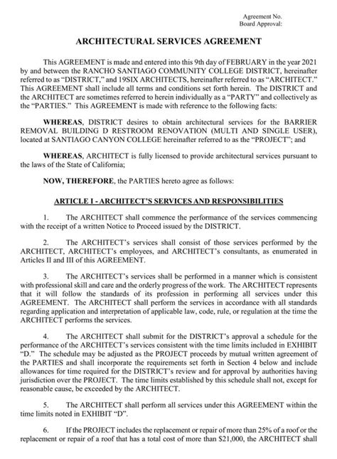 architectural contract sample pdf