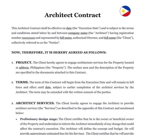 architectural contract sample philippines