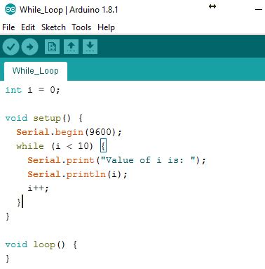 arduino while loop example