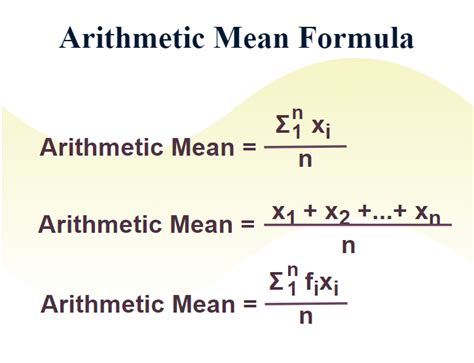 arithmetic mean formula class 10 with example